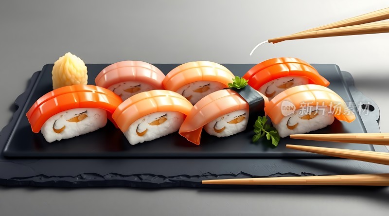 三文鱼寿司拼盘