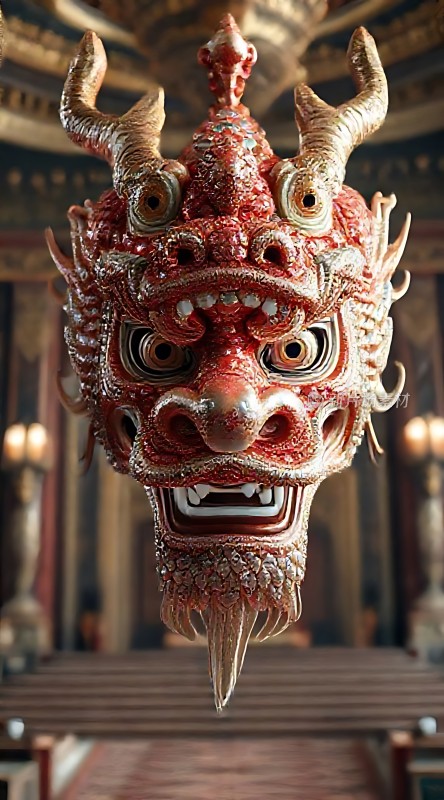 红色龙面具威武霸气