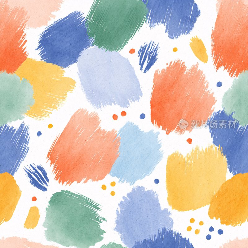 多彩水彩笔触图案背景