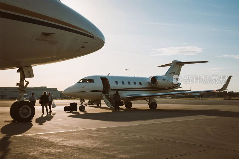 机场停机坪的飞机