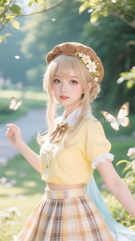 阳光下的花漾少女