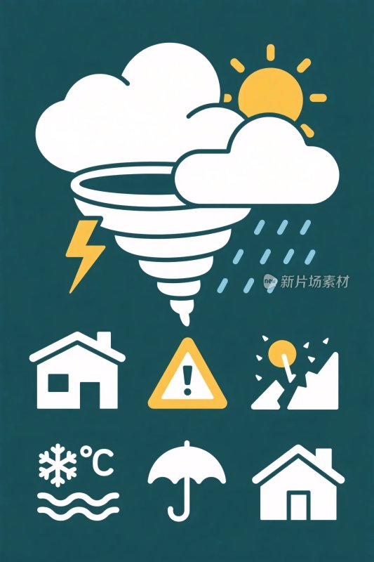 天气灾害警示图标