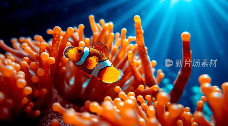 小丑鱼与海葵共舞