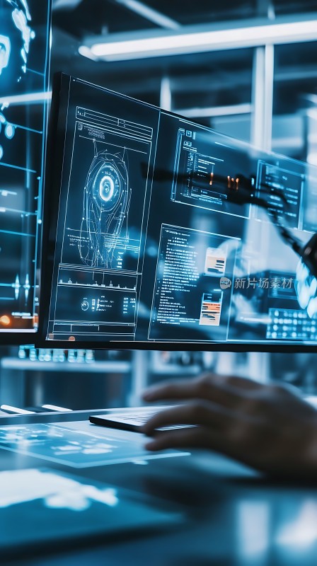 未来科技实验室人机互动操作界面