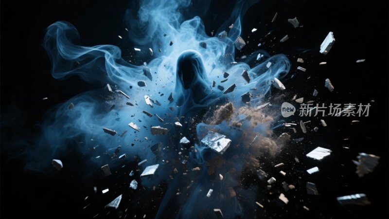 破碎爆炸特效插画