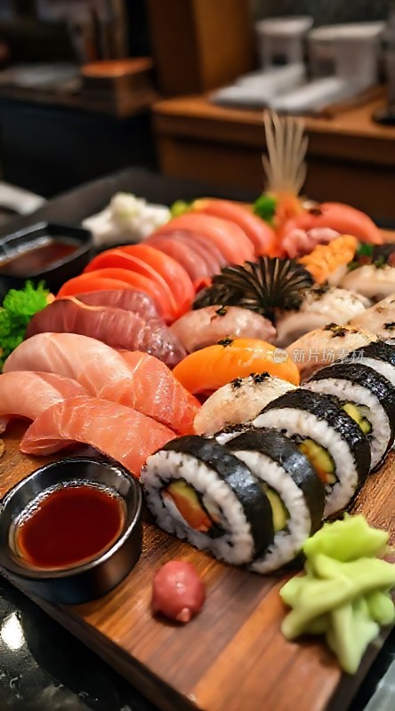 日式料理大拼盘寿司刺身尽享美味