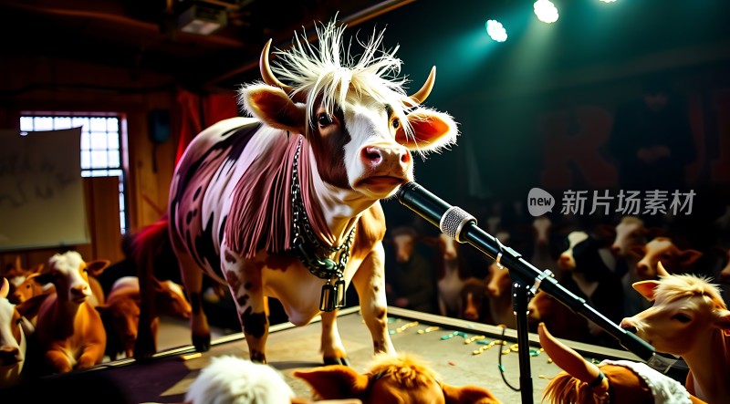 舞台上的牛群演唱会