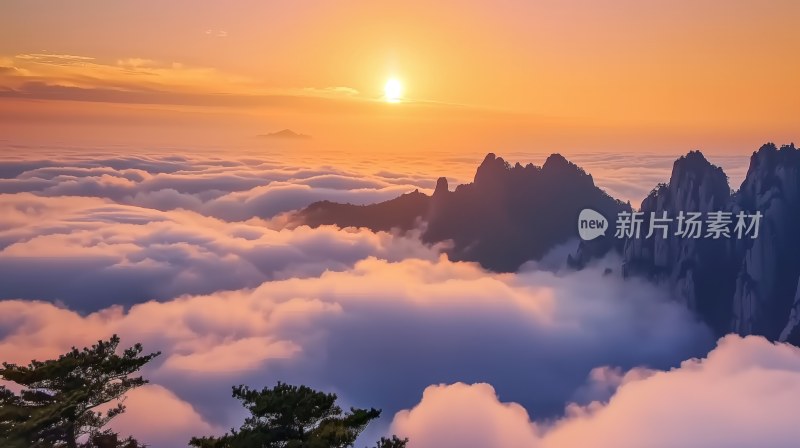 日出山川云海