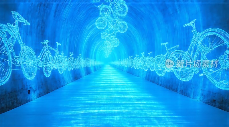 自行车隧道光影艺术