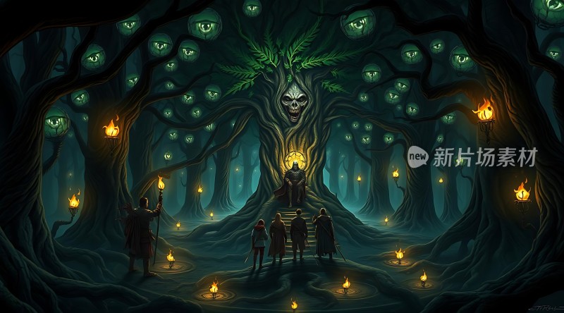 神秘森林中的古老树精