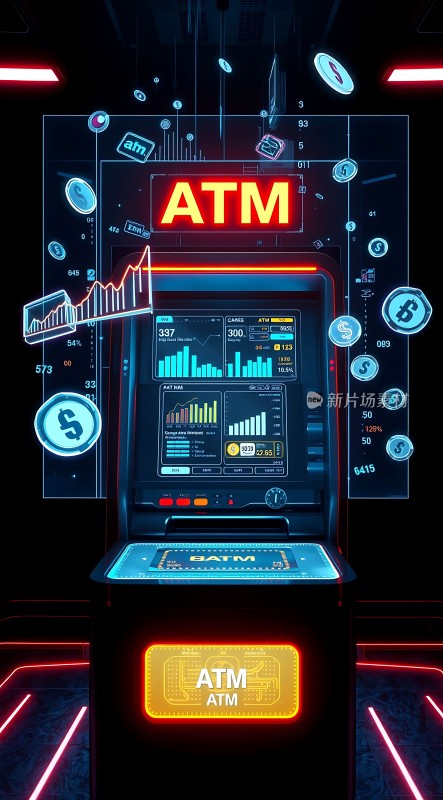 未来科技感ATM机