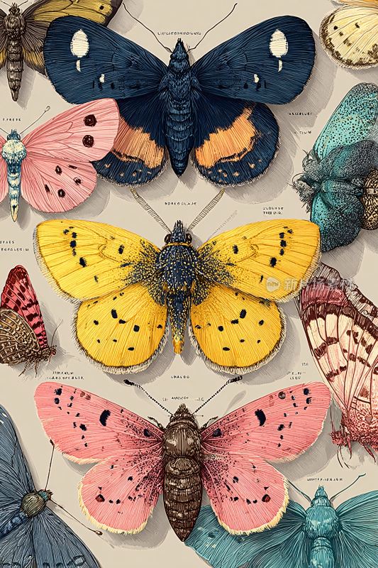 多彩蝴蝶插画集合