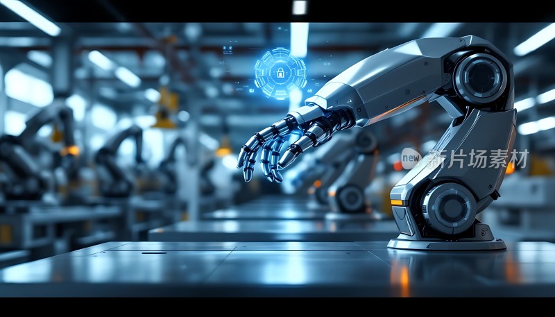 未来工厂智能机械臂协作生产