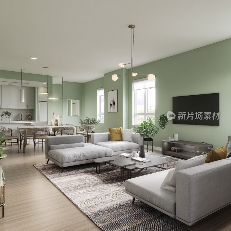 现代简约风客厅室内场景