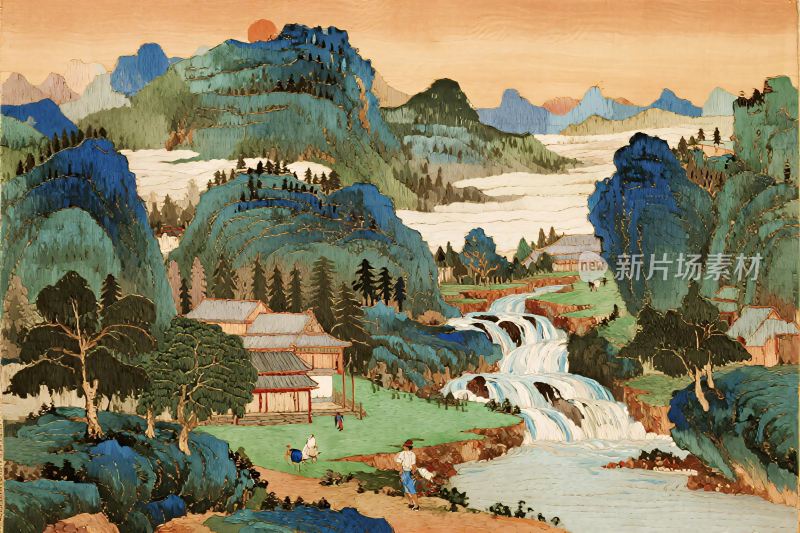 传统山水风景画