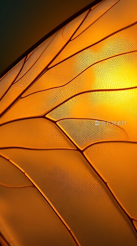 橙黄翅膀上的脉络