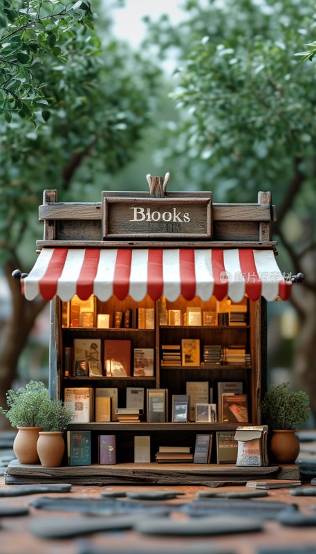 集市书店摊位