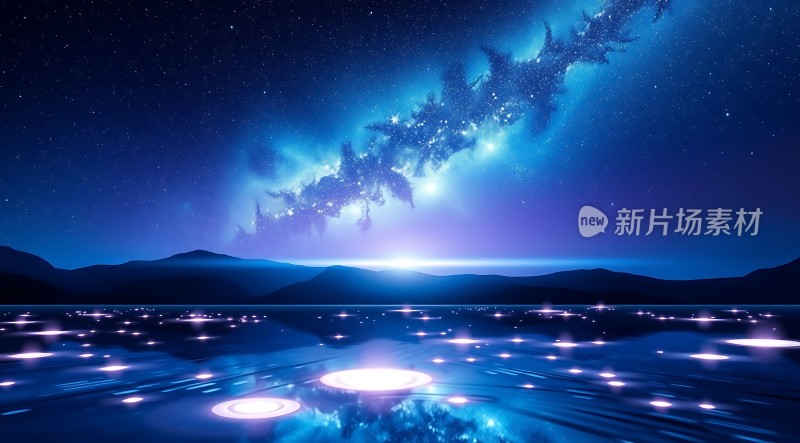 星河倒影梦幻夜空