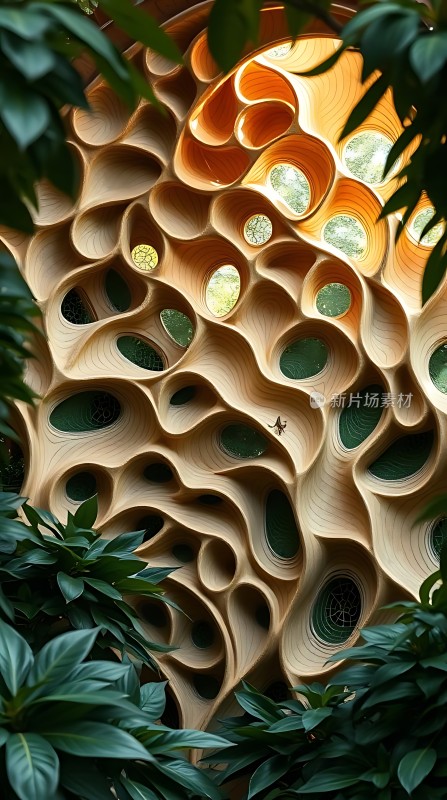 自然之韵木制建筑与绿植和谐共生