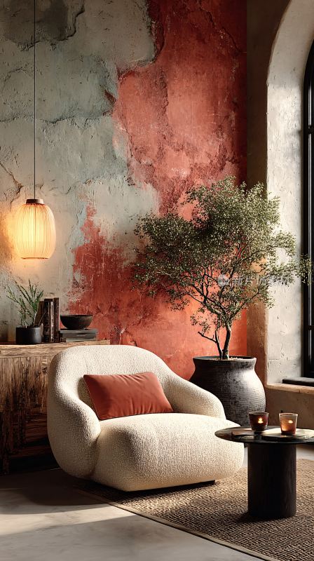 室内温馨舒适的休闲角落