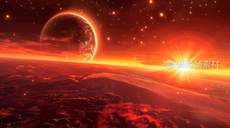 红色星球上的日出