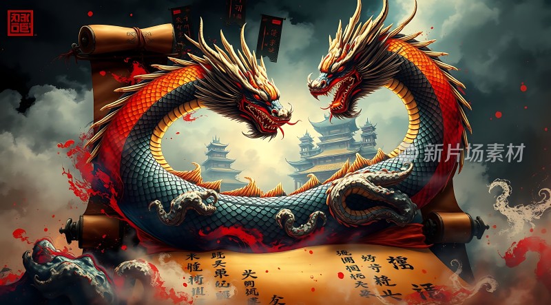 龙腾云海古卷藏秘