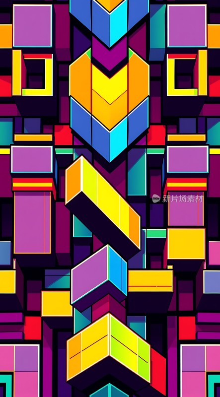 多彩几何艺术图案