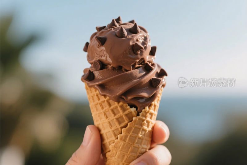 巧克力冰淇淋甜筒