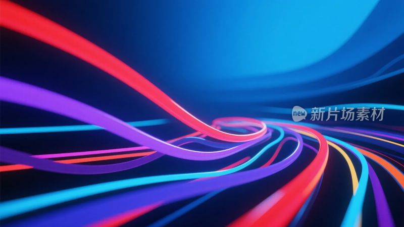 绚丽多彩的流动线条画面