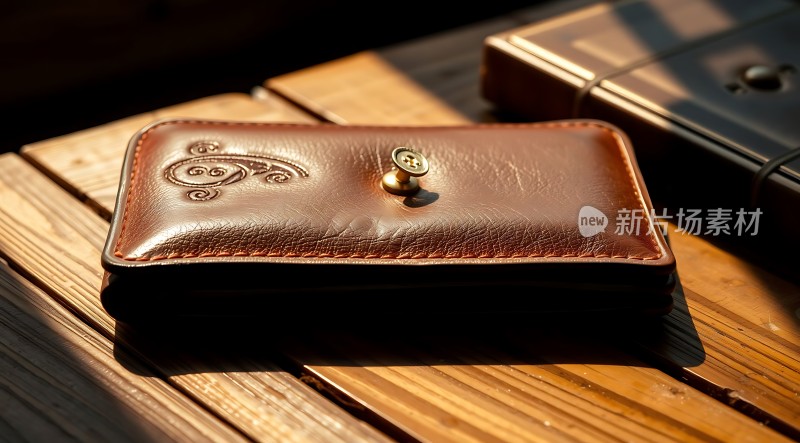 皮质钱包阳光下的优雅细节