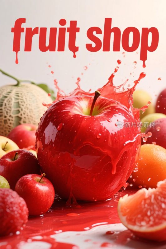 水果店宣传插画