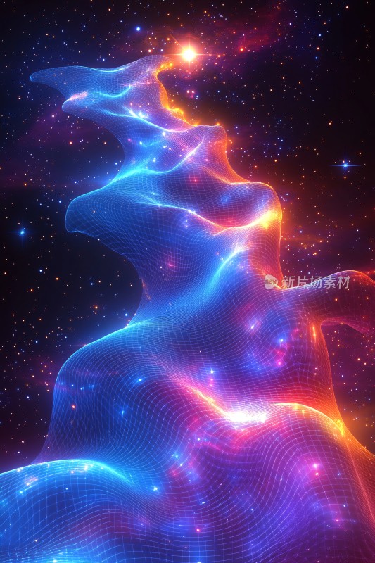 绚丽梦幻的宇宙光效线条