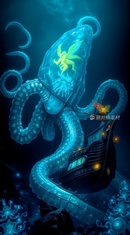 深海巨怪与沉船