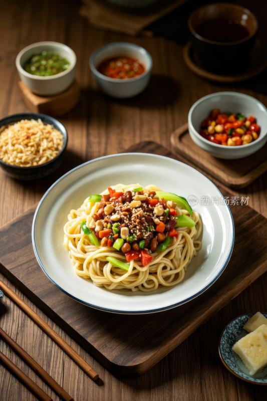 新疆拌面中国传统经典美食中式家常美味食物