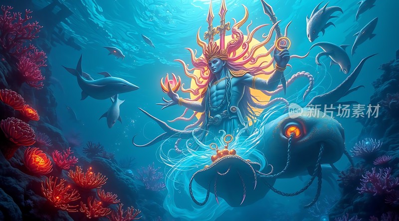 深海女神与海洋生物