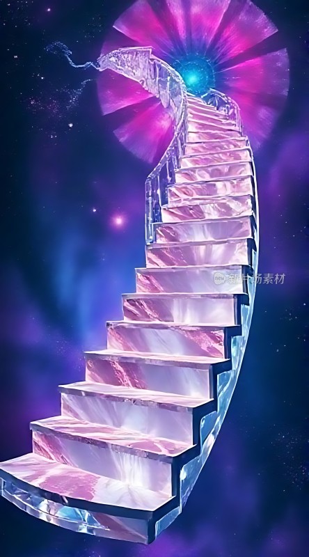 通往星辰的紫光阶梯