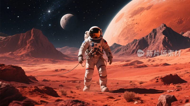 宇航员火星探索场景