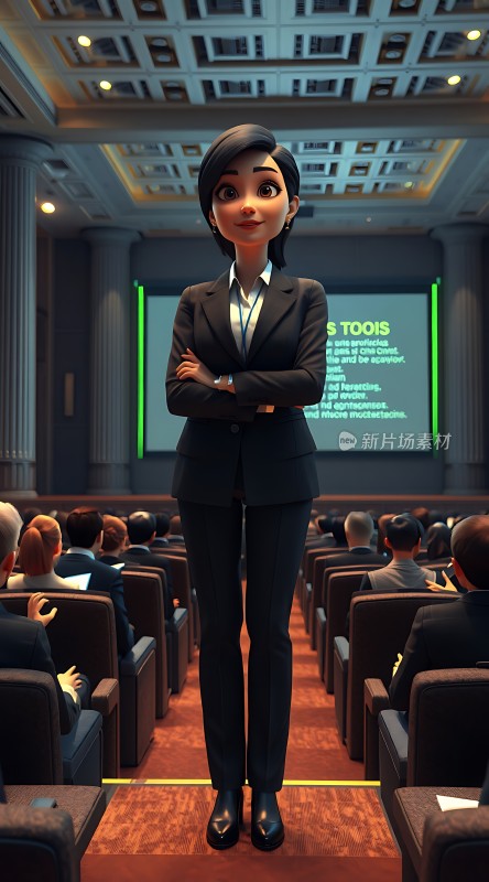 商务女性自信演讲