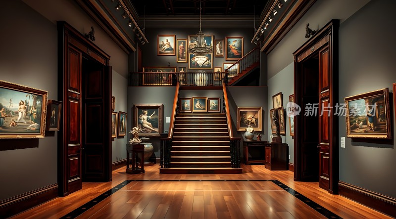 艺术殿堂经典画作与雕塑荟萃