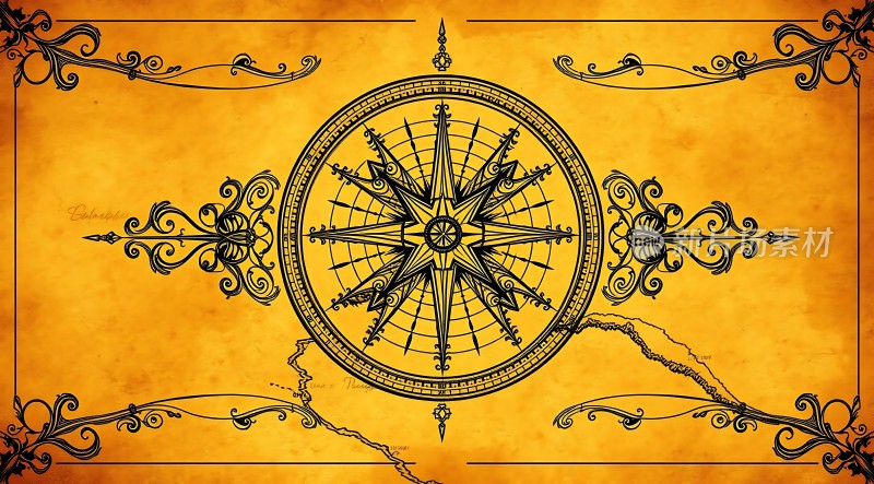 古风罗盘指南针