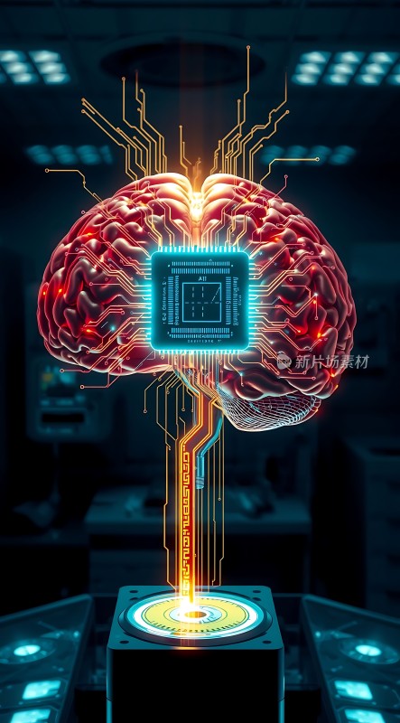 智能大脑芯片连接未来科技