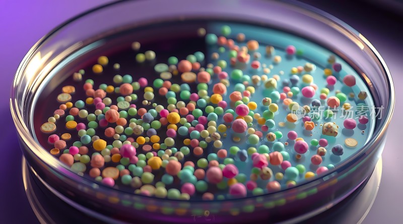 彩色粒子实验室培养皿