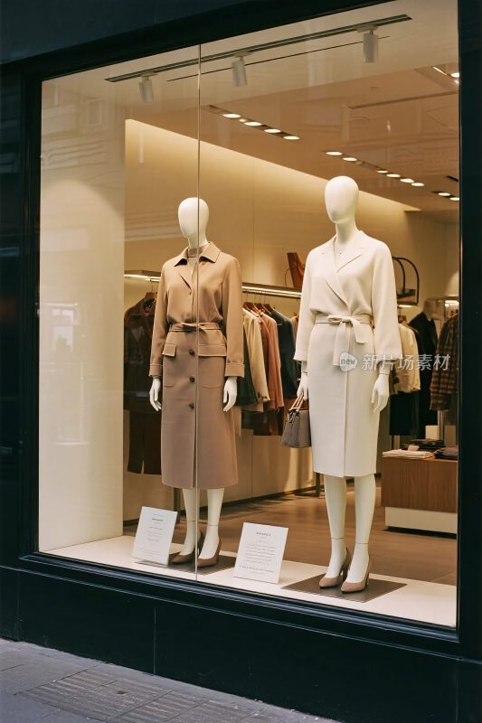 服装店橱窗模特展示