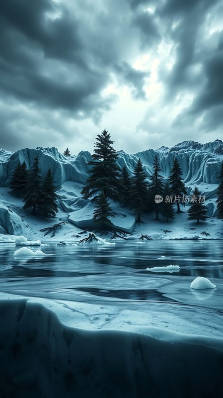 冰封雪原静谧而神秘