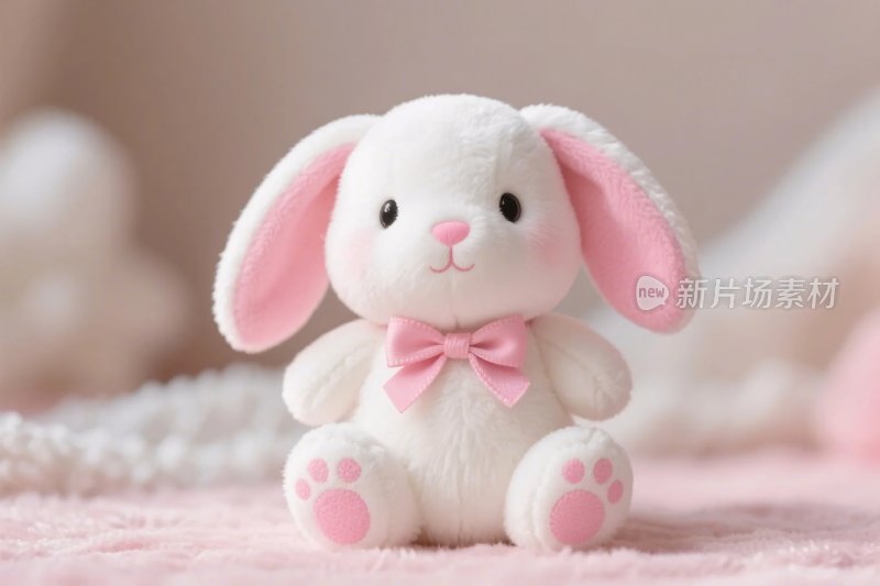 可爱兔子玩偶插画