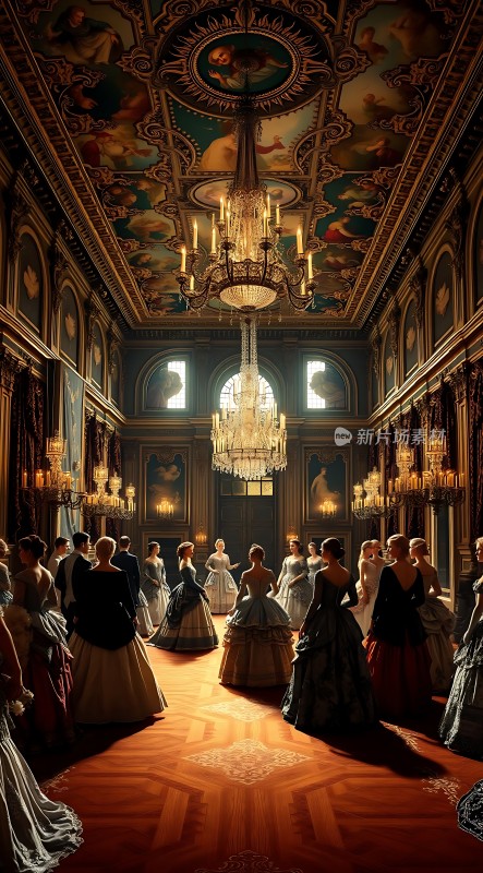 华丽舞厅里的优雅聚会