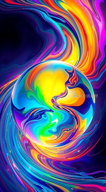 五彩斑斓的宇宙之球