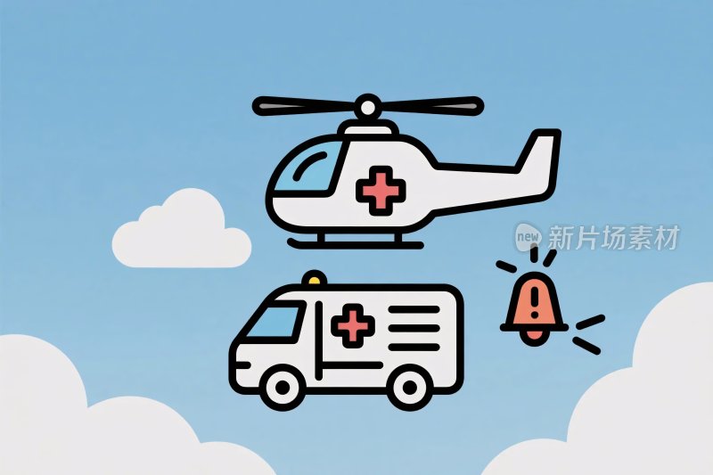 医疗急救插画