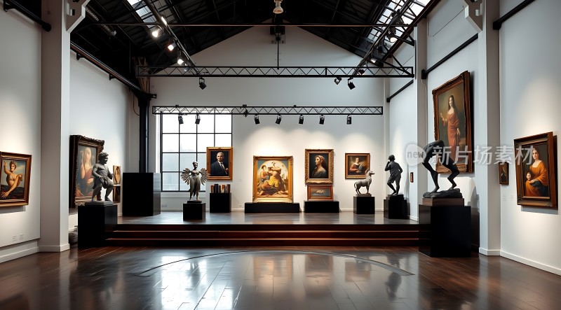 艺术殿堂经典画作与雕塑荟萃