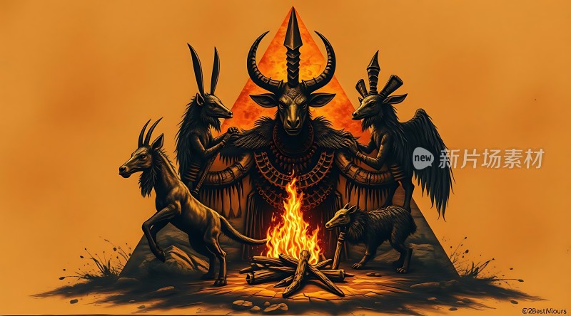 神秘祭司与四神兽共舞